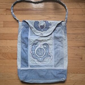 Handmade Denim Patched Bag
